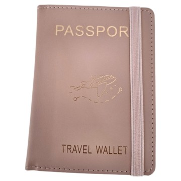 城市漫遊 皮革護照夾 PU皮革 旅行錢包  粉色  107 x 150mm