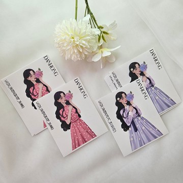 dodam_東方女孩貼紙_允英_粉紅色