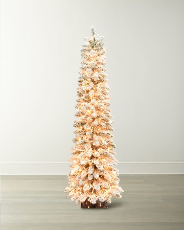 Snowy Aspen Pine Pre-Lit Christmas Tree, 4.5'
