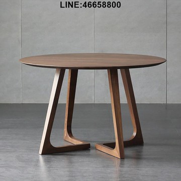 公司貨 免運速發 開立發票 茶桌椅組 餐桌椅組 飯桌 圓形實木餐桌小戶型家用桌子小圓幾飯桌北歐奶茶店咖啡廳餐桌