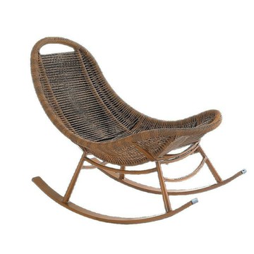 搖椅大人躺椅陽臺休閑藤編椅子庭院懶人搖搖椅家用戶外躺床藤躺椅[010209DD]