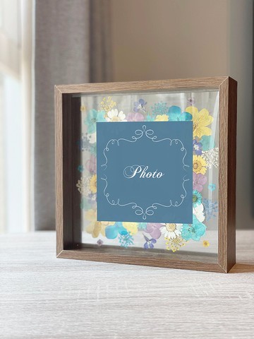 【DIY押花相架－藍色】客製化 相架 擺設 客製化禮物 生日禮物