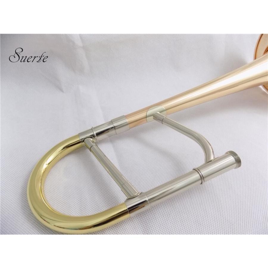 Eb アルトトロンボーンゴールド真鍮ベルケースとマウスピース Trombon 真鍮楽器 Lacquer