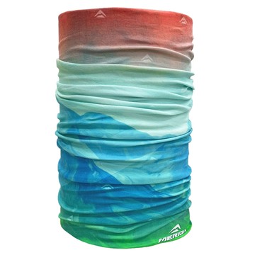 MERIDA 美利達 UPF50+ 四面彈性涼感頭巾  山巒  50 x 24.5cm  山巒 紅色 + 藍色 + 綠色  1條