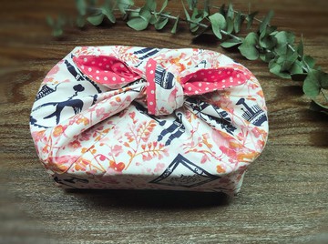 拼色日式便當包布袋-中式圖案