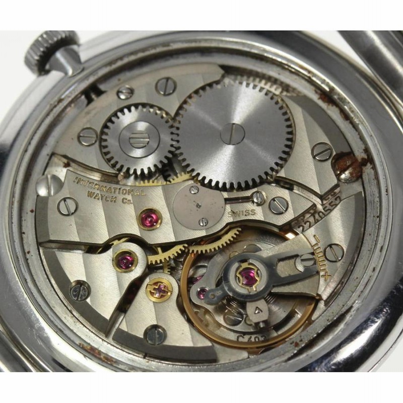 IWC】IWC Cal.403 ネイビー文字盤 手巻き メンズ | LINEブランド