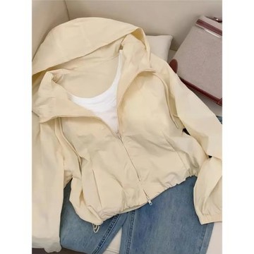 短款連帽防曬衣女薄款外套夏季新款2025年爆款韓系小個子休閑上衣