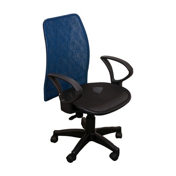 BuyJM MIT素雅花紋全網布扶手電腦椅/辦公椅