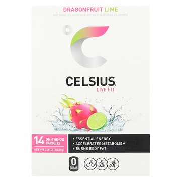 Celsius, Live Fit，火龍果酸橙，14 包，每包 0.2 盎司（5.74 克）