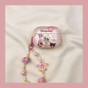 星星飛天小女警適用airpodspro2代3代耳機保護套airpods4耳機殼