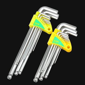 得威斯內六角扳手套裝 9件套球頭內六角內六方L型平頭內六角扳手