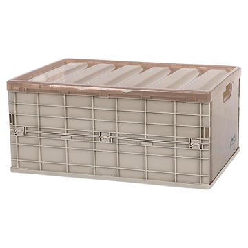小麥購物 輕收納整理箱 大  卡其色  1個  44 x 30 x 21cm