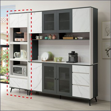 2×7尺收納櫃  餐櫃 餐邊櫃 電器櫃 廚櫃 廚房櫃【163B43701】Leader傢居館163-M503