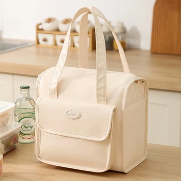 好拾選物 大容量便當保冰袋/野餐袋/午餐提袋-26*20*28CM - 米色