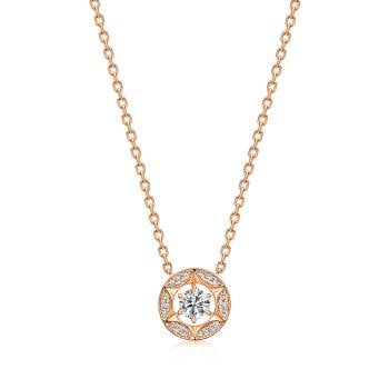 EMPHASIS 「Timeless「恆」」18K玫瑰金鑽石項鍊