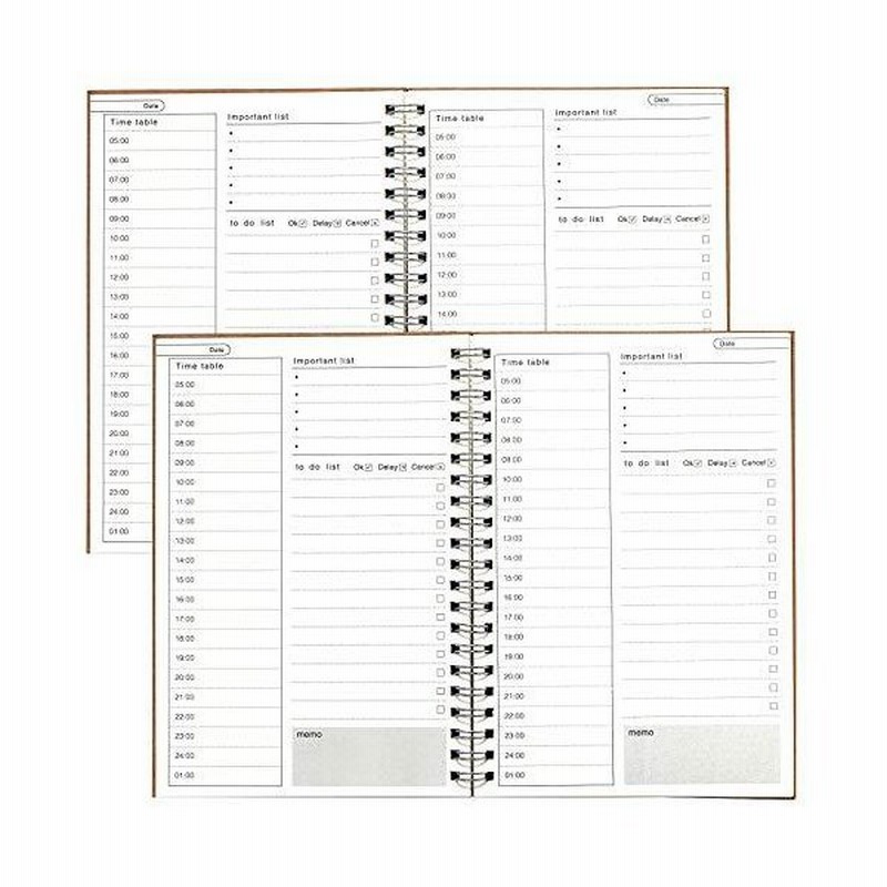 Tsukuriro B6 時間 管理 ノート Todo リスト スケジュール 一日 表紙無地 デイリーtodoノート 2冊セット 通販 Lineポイント最大0 5 Get Lineショッピング