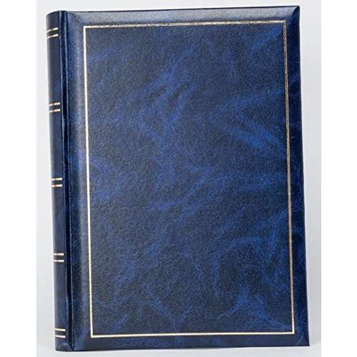 (Blue, Holds 300 6x4 Photos) Leather Look Memo Slip In Photo Album (Blue,