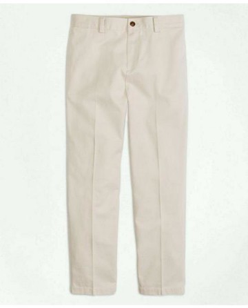 Brooks Brothers Boys Stretch Cotton Twill Advantage Chino Pants | Stone | Size 18