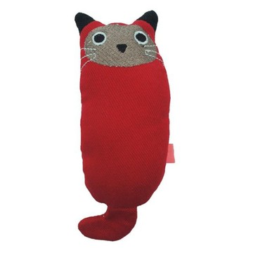 AmyCarol 肥貓貓草玩具 紅色  柔軟舒適，內含天然貓草，逗趣造型  1個