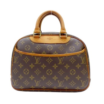 【二手名牌BRAND OFF】LOUIS VUITTON LV 路易威登 棕色 原花 帆布 Trouville 手提包 M42228 (有氣味)