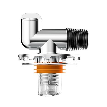 304不鏽鋼洗衣機雙排水地漏接頭 + 翻新貼  1組  銀色