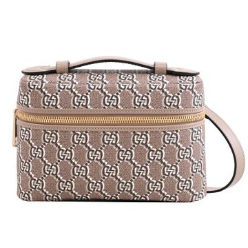 GUCCI GG Shadow Mini 滿版印花兩用包/斜背包/萬用包(淺棕)