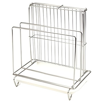 HIKARI 日光生活 304不鏽鋼刀具砧板架 瀝水盤設計 廚房收納  不銹鋼色  1個