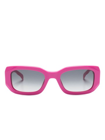 Zadig&Voltaire - rectangular-frame logo-arm sunglasses - women - Acetate - One Size - Pink