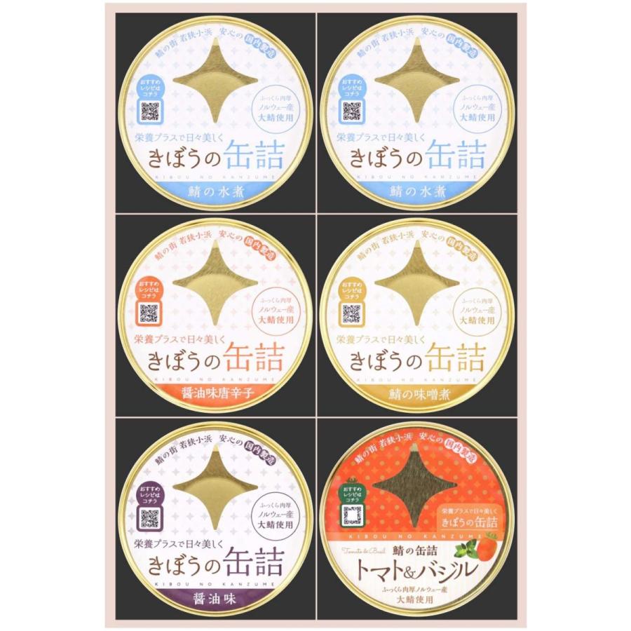 きぼうの缶詰 5種6缶ギフトセット 缶詰 高級 ギフト セット おつまみ 鯖缶 誕生日 退職 御祝 御礼 ギフト  詰め合わせ お歳暮