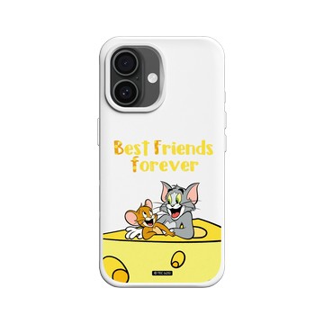 iPhone 16 SolidX 白 - 湯姆貓與傑利鼠 Tom and Jerry - Best friends