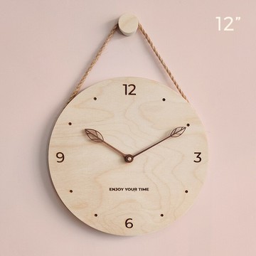 優樂悅~創意掛鐘木製北歐日式創意鐘錶 家居客廳時鐘裝飾Wall Clock 客廳臥室掛鐘