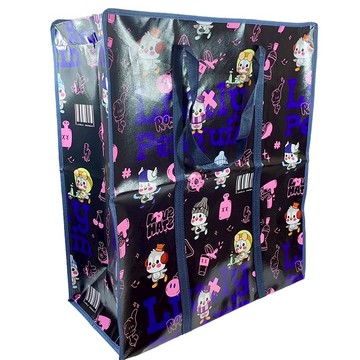 樂企鵝購物收納袋28吋-黑58x65x28cm