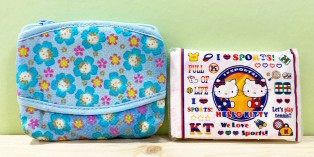 【震撼精品百貨】Hello Kitty 凱蒂貓~日本SANRIO三麗鷗KITTY面紙包-和風藍*73430