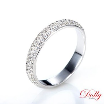 Dolly 天然鑽石 0.30克拉白K金色求婚戒指