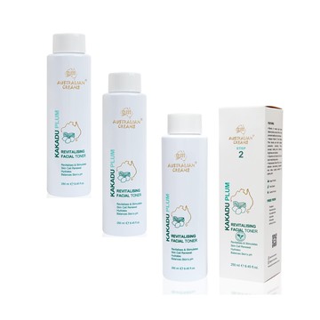 【澳洲Ｇ＆Ｍ-KAKADU PLUM】專業級系列-卡卡度玻尿酸保濕化妝水－3入組 250ml/瓶