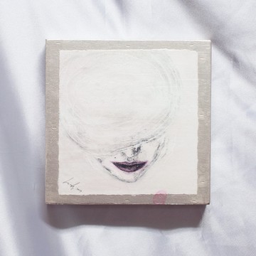 浸入 / 20 x 20 公分 / 複合媒材 畫作 / 2017年繪