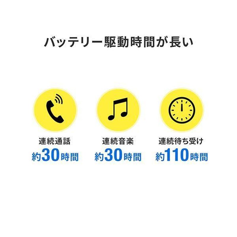 サンワサプライ クレードル付きBluetoothヘッドセット(通話用ノイズ