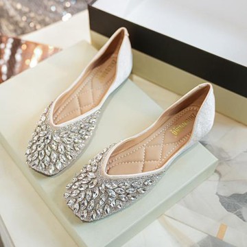 法式平底配裙子單鞋女2024年新款春秋仙女瓢鞋淺口大碼女鞋41-43