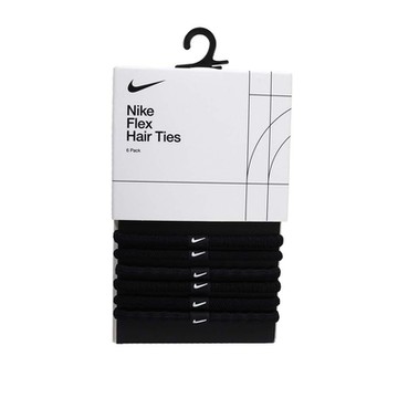 NIKE FLEX 髮圈 6入-頭帶 慢跑 路跑 有氧 瑜珈 N1009194091OS 黑白