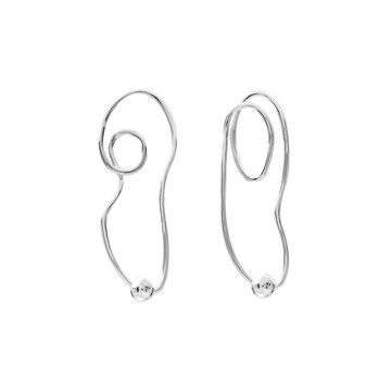 [B&R設計款/銀針] 游光軌跡耳環 / 2色 / Driftlight Trace Earring