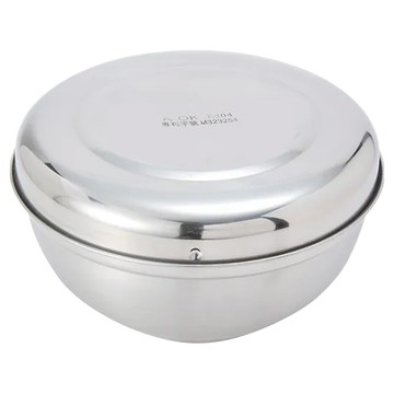 A-OK 304雅仕碗組 18cm不鏽鋼碗  碗 + 蓋  不銹鋼色  1組