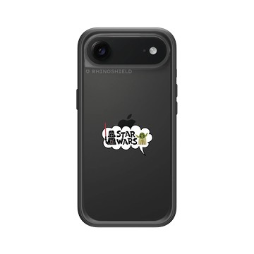 iPhone Air Mod NX -邊框背蓋組合 (相機按鈕) 黑 - 迪士尼-星際大戰 Star Wars - 黑武士&尤達-剪紙系列