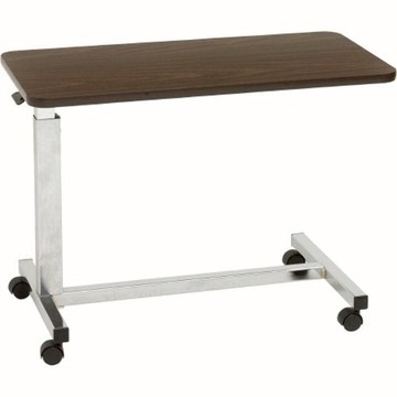 Overbed Table drive Non-Tilt Automatic Spring Assisted Lift 19-3/4 to 28 Inch Height Range Gunstock Walnut Laminate 1 Each by Drive Medical