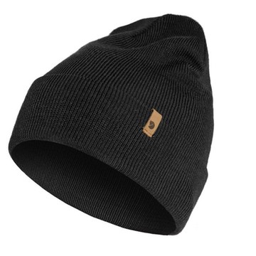 Fjallraven 北極狐 Classic 保暖針織美麗諾羊毛帽.毛線帽.護耳帽_77368-550 黑