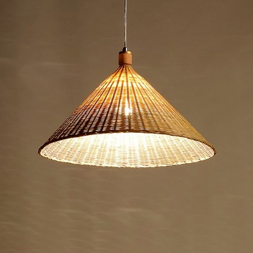 鬥笠吊燈 客廳臥室餐廳茶樓竹編吊燈  中式創意燈