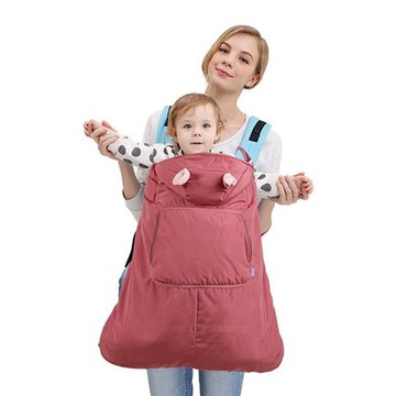 JoyNa - 腰凳背帶防風毯蓋毯-粉色