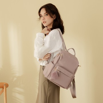 防盜尼龍系列3way後背包 RAMONA 霧粉紫