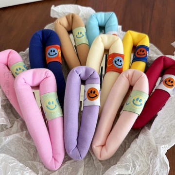 🔥2件9折🍊臺北出貨🍊可開發票可愛笑臉泡泡掰掰夾大號海綿bb夾女洗臉劉海髮夾手工diy底夾