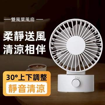 現貨 無印風扇 雙扇葉桌上式 USB小風扇 靜音送風 USB風扇 上下仰角可調/低噪 馬卡龍風扇 桌上型 雙扇靜音風扇