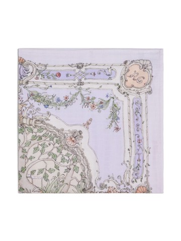 Atelier Choux - Tapestry-print cotton blanket - kids - Organic Cotton - One Size - Purple